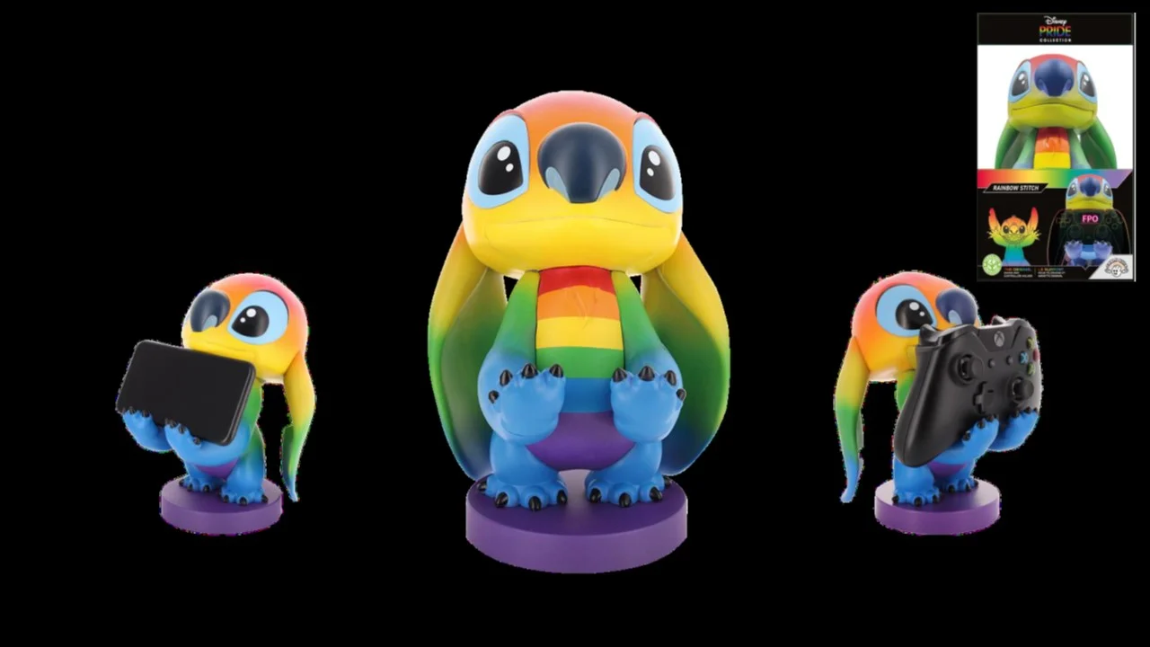 Support manette Stitch Rainbow Figurine 20cm
